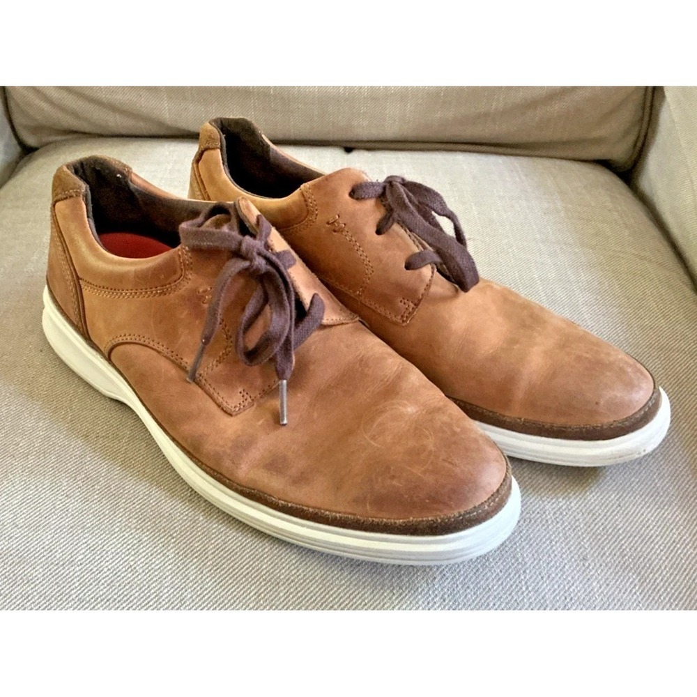 Rockport Mens Brown Nubuck Leather DresSports 2 Go Plain Toe Oxford Shoes 7.5